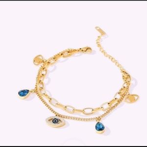 Evil Eye and Gem Bracelet